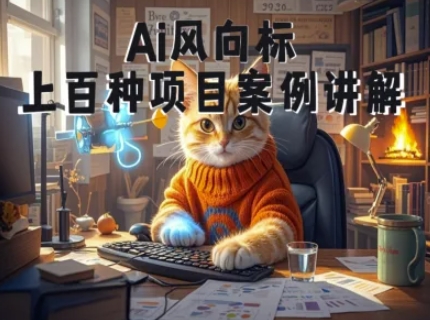 Ai风向标-附100种项目案例玩法-0基础小白到大神ai视频商业应用教学-幽忧帮
