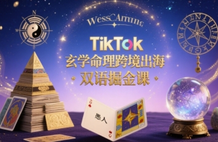 TikTok玄学命理跨境出海双语掘金课，手把手教你用命理知识精准直击海外用户痛点-幽忧帮