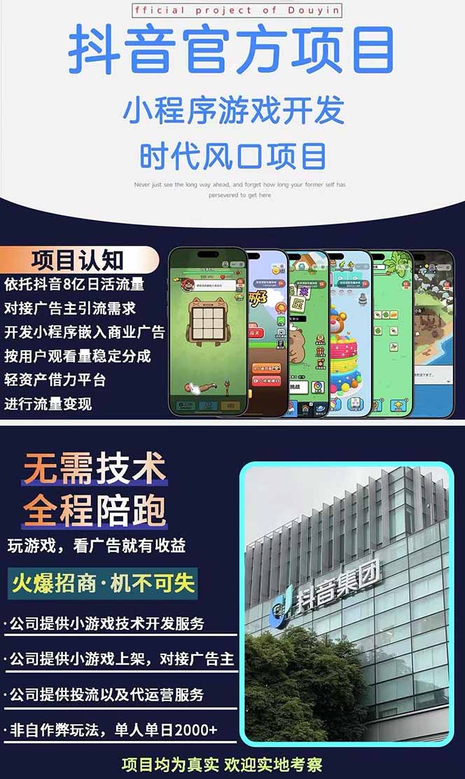 图片[1]-2025最热抖音官方项目 Ai时代风口项目小程序游戏开发 实测单个游戏日收…-忧忧资源网