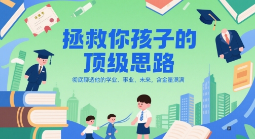 付费文章：拯救你孩子的顶级思路，彻底聊透他的学业、事业、未来，含金量满满-幽忧帮