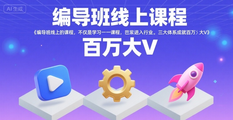 编导班线上课程，不仅是学习一门课程，更是进入一个行业，三大体系成就百万大V-幽忧帮