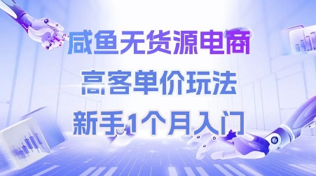 咸鱼无货源电商，高客单价玩法，新手1个月入门-幽忧帮
