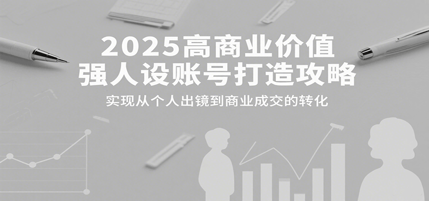2025高商业价值强人设账号打造攻略，实现从个人出镜到商业成交的转化-幽忧帮