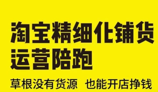 淘宝精细化铺货运营陪跑(部分更新至2025)，草根没有货源 也能开店挣钱-幽忧帮
