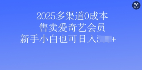 2025多渠道0成本售卖爱奇艺会员，新手小白也可日入多张-忧忧资源网
