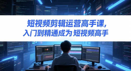 短视频剪辑运营高手课，入门到精通成为短视频高手-忧忧资源网